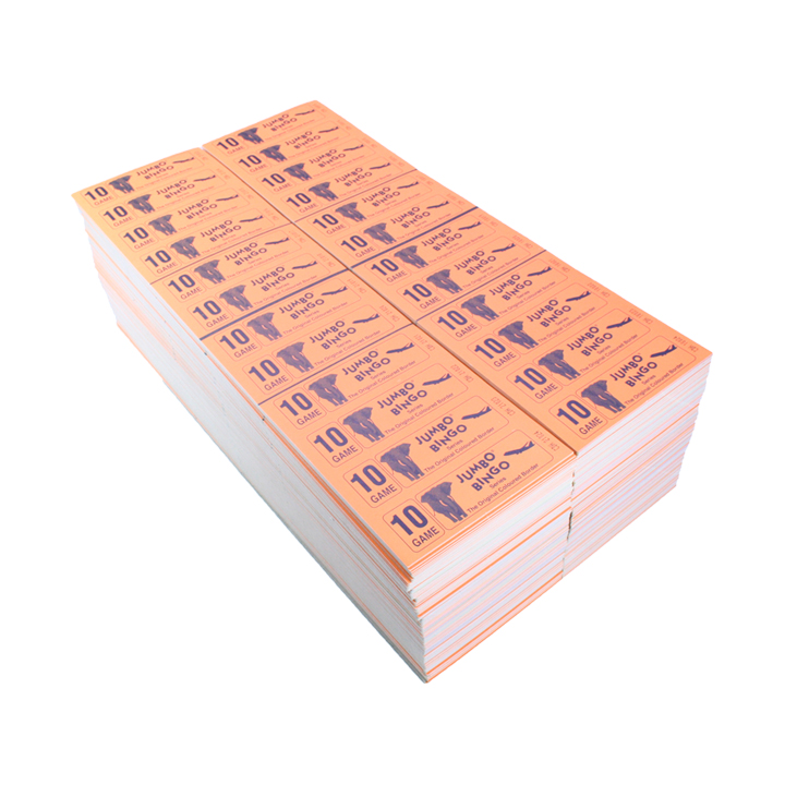 Jumbo Bingo Ticket Booklets, 12 to View, 10 Game
