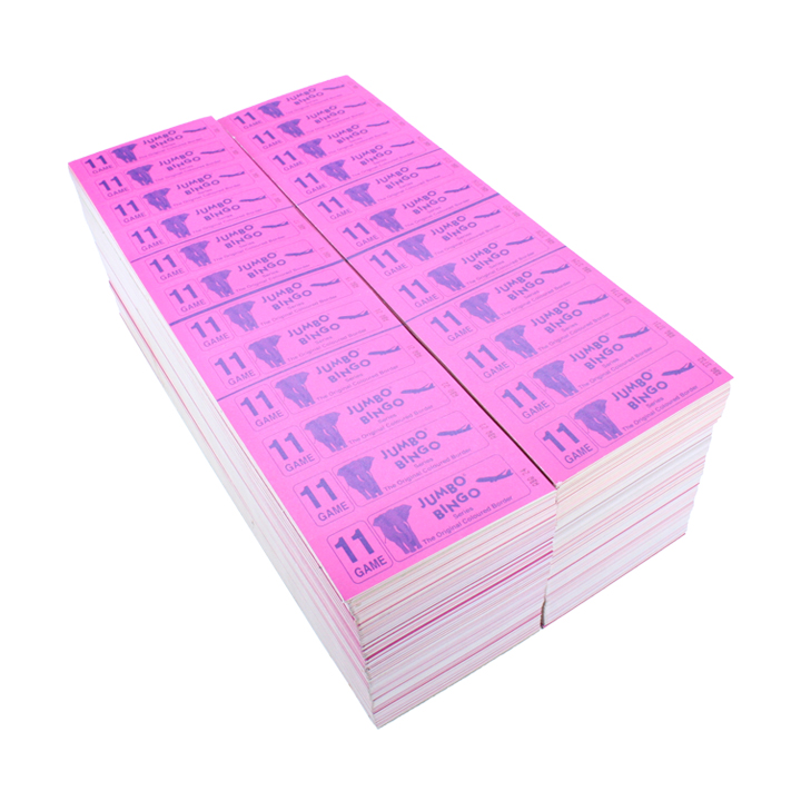 Jumbo Bingo Ticket Booklets, 12 to View, 11 Game
