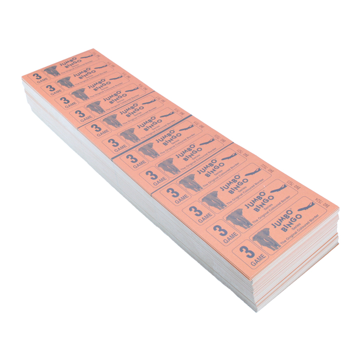 Jumbo Bingo Ticket Booklets, 12 to View, 3 Game
