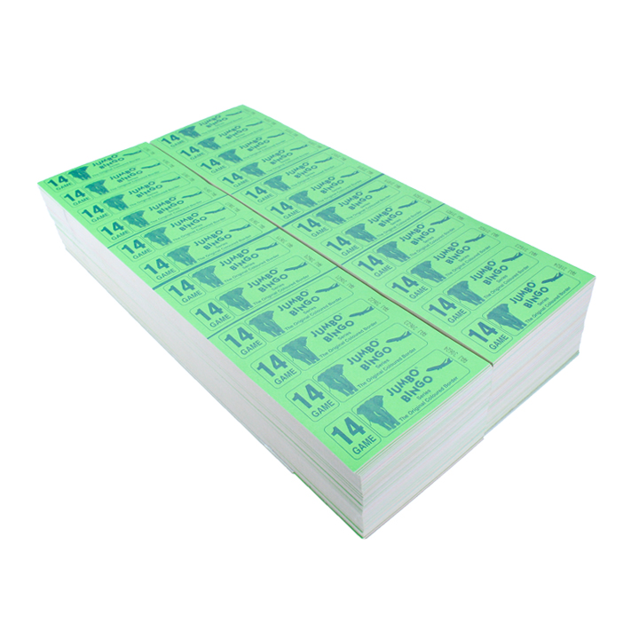 Jumbo Bingo Ticket Booklets, 12 to View, 14 Game
